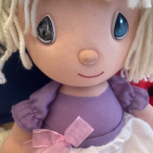 Precious Moments Purple and Cream Stuffed Doll